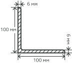 Уголок нерж. никельсодержащий 100х6